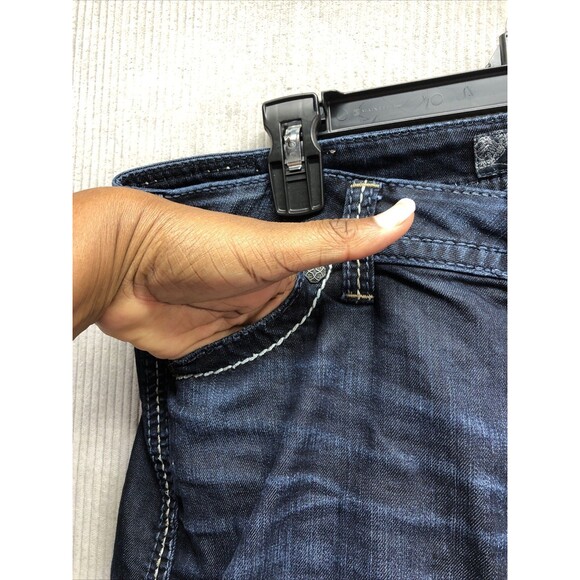 Silver Womens Jeans Size 18" W30/L31 Western Glove Works Dark Wash Distressed - Picture 7 of 16